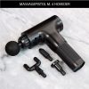 Massagepistol m. 4 hoveder